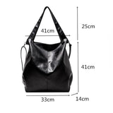 Large Soft Leather Shoulder Bag Retro Crossbody Bags for Women Big Tote Handbags