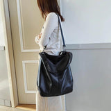 Large Soft Leather Shoulder Bag Retro Crossbody Bags for Women Big Tote Handbags