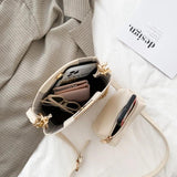 Chain Shoulder Messenger Bag High Pu Leather Crossbody Bags for Women Handbags W