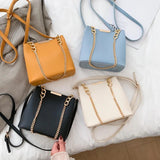 Chain Shoulder Messenger Bag High Pu Leather Crossbody Bags for Women Handbags W