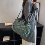 Winter Padded Shoulder Bag Quilted Tote Crossbody Handbag