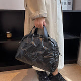 Winter Padded Shoulder Bag Quilted Tote Crossbody Handbag