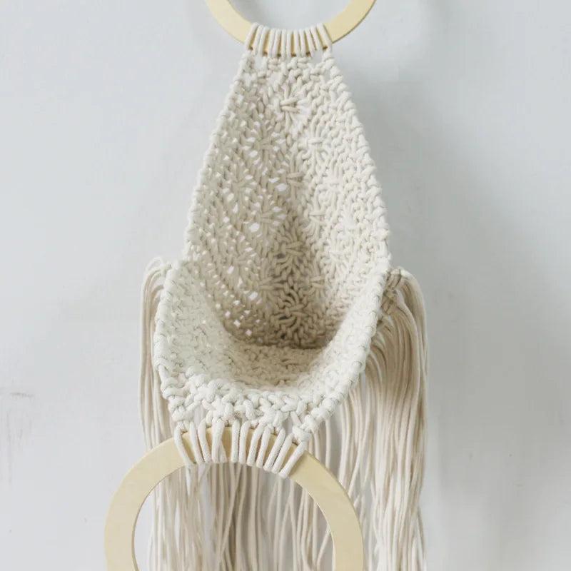 Hollow Cotton Rope Women's Bag Woven Straw Beach Female Top Handle Bags