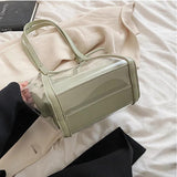 Transparent Jelly Bucket Bag Women's Shoulder Handbag Tote Purse