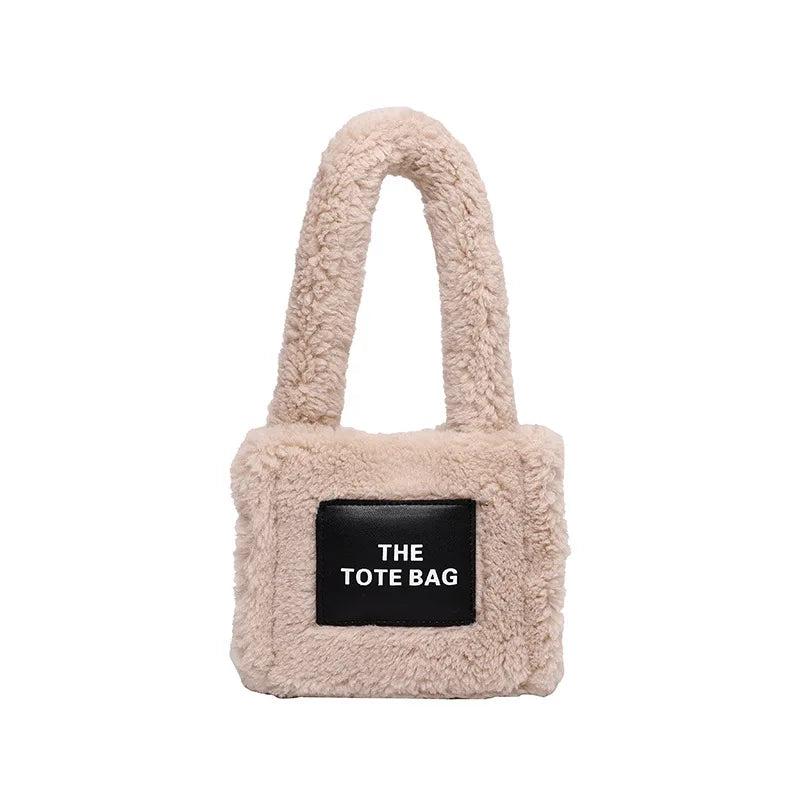 Plush Bag Winter One Shoulder Crossbody Bag Chain Portable Tote Bags