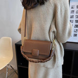 Women's Flap Handbag Crossbody Shopper Bag for Shopping