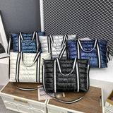 Grid Shopper Bag Women's Crossbody Handbags