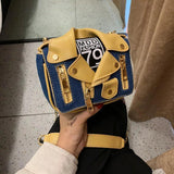 Funny Jacket Crossbody Bags for Women Canvas Chains Handbags