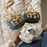 Funny Jacket Crossbody Bags for Women Canvas Chains Handbags