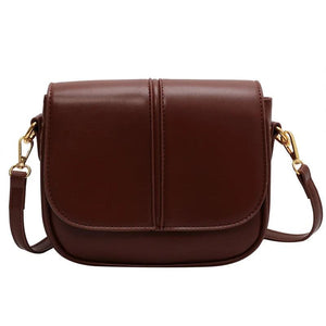 Winter Trend Women's Saddle Crossbody Bag Small Leather Shoulder Handbag