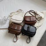 Winter Trend Women's Saddle Crossbody Bag Small Leather Shoulder Handbag