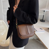 Winter Trend Women's Saddle Crossbody Bag Small Leather Shoulder Handbag