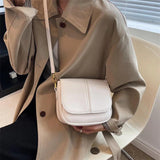 Winter Trend Women's Saddle Crossbody Bag Small Leather Shoulder Handbag