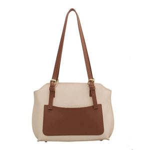 Large Capacity Top Handle Women's Bag Pu Leather Solid Ladies Handbags