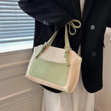 Large Capacity Top Handle Women's Bag Pu Leather Solid Ladies Handbags
