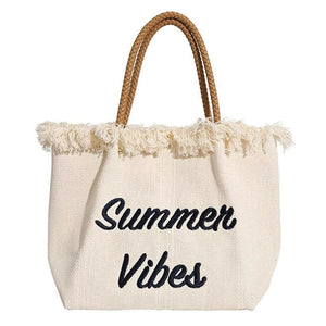 Embroidered Letter Tote Bag Women Handbag Versatile Shoulder Bag