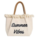Embroidered Letter Tote Bag Women Handbag Versatile Shoulder Bag