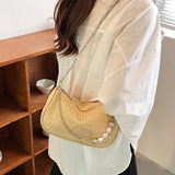 Summer Beach Shoulder Bag for Women Crossbody Straw Handbag