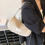 Summer Beach Shoulder Bag for Women Crossbody Straw Handbag
