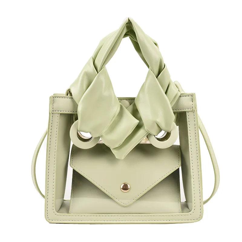 Funny Transparent Handbags Women Pu Leather Ladies Shoulder Crossbody Bags