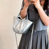 Shoulder Bag for Women Pu Leather Bucket Summer Crossbody Women's Bags