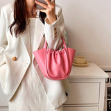 Shoulder Bag for Women Pu Leather Bucket Summer Crossbody Women's Bags