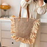 Summer Straw Tote Shoulder Bags for Women Beach Large Capacity Women's Bag