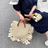 Summer Straw Tote Shoulder Bags for Women Beach Large Capacity Women's Bag