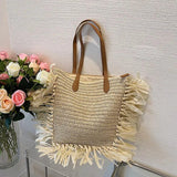 Summer Straw Tote Shoulder Bags for Women Beach Large Capacity Women's Bag