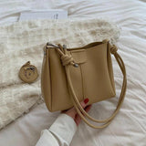 Vintage Soft PU Leather Shoulder Bag Stylish Bucket Crossbody Bag