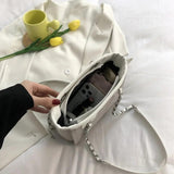 Women's Canvas Shoulder Bag Chain Tote Travel Purses