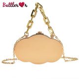 Cloud Shape Bag Silver Handbag and Purse Crossbody Clutches