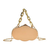 Cloud Shape Bag Silver Handbag and Purse Crossbody Clutches