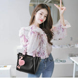 Flamingo Women Shoulder Bag Leather Ladies Crossbody & Tote Bag