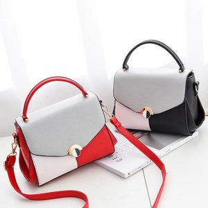 Panelled Casual Style Slim Shoulder Bag Women Synthetic Leather Female Purse Gir
