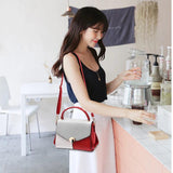Panelled Casual Style Slim Shoulder Bag Women Synthetic Leather Female Purse Gir