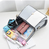 Panelled Casual Style Slim Shoulder Bag Women Synthetic Leather Female Purse Gir