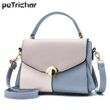 Panelled Casual Style Slim Shoulder Bag Women Synthetic Leather Female Purse Gir