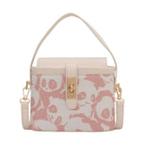 Women's Panda Box Bag PU Leather Shoulder Crossbody Messenger Totes