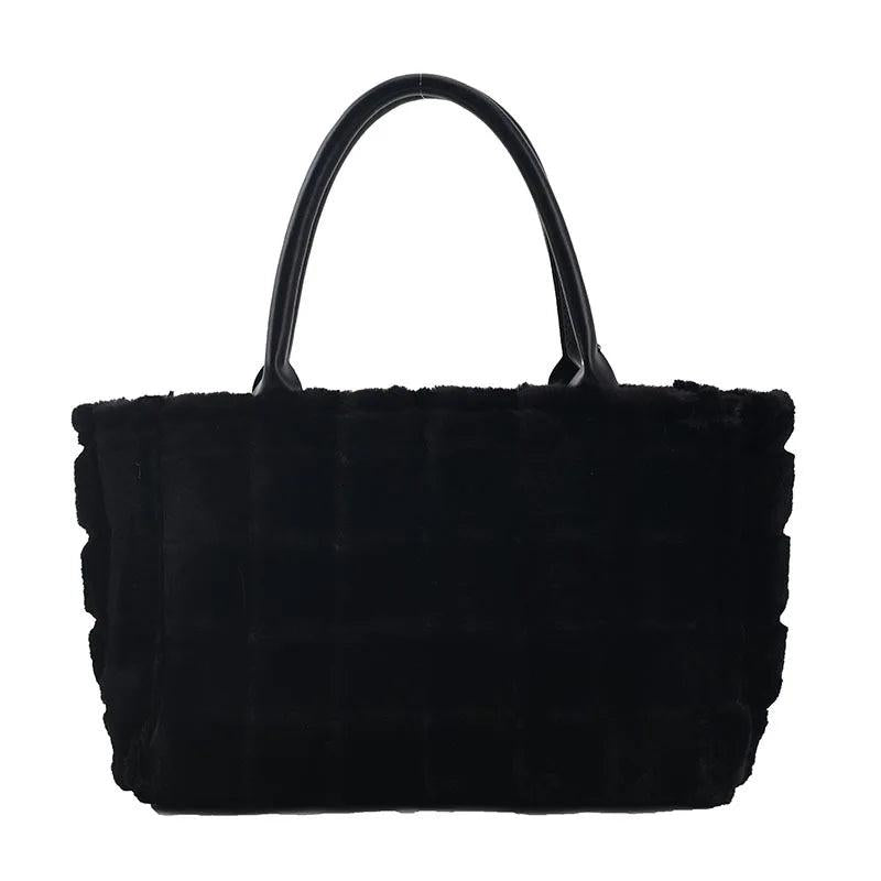 Vintage Large Capacity Tote Bag for Women, Autumn Winter Soft Handbag