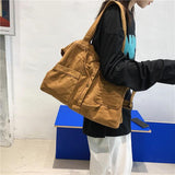 Women's Canvas Shoulder Bag Crossbody Handbag Soft Casual Large Capacity