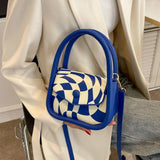 Chessboard Cartoon Handbag For Women Crossbody Bag Satchel