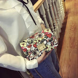 Summer Graffiti Flap Bag Women Handbags Purses High Chain Messenger Clutch