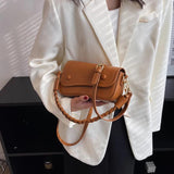 Women's Winter Leather Saddle Bag