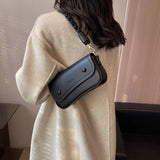 Women's Winter Leather Saddle Bag