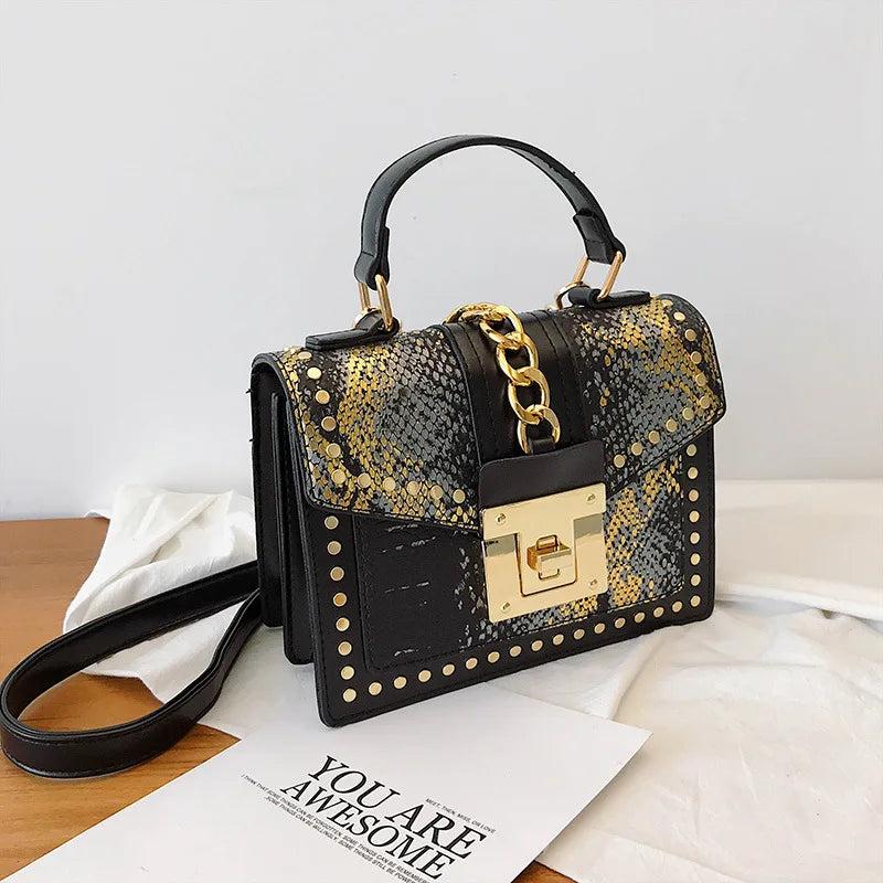 Vintage Serpentine Shoulder Bag Women's Bag Chains Mess