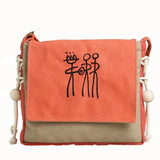 Vintage Women Messenger Bags Ethnic Canvas Bag Summer Shoulder Bag Female Travel