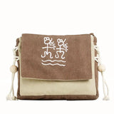 Vintage Women Messenger Bags Ethnic Canvas Bag Summer Shoulder Bag Female Travel