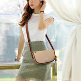 Vintage Leather Saddle Bag for Women