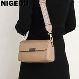 Vintage Cowhide Cell Phone Shoulder Bag Leather Messenger Bags
